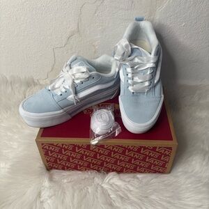 Vans Knu Stack Vintage Satin Platform dream blue Women shoes size 8.5